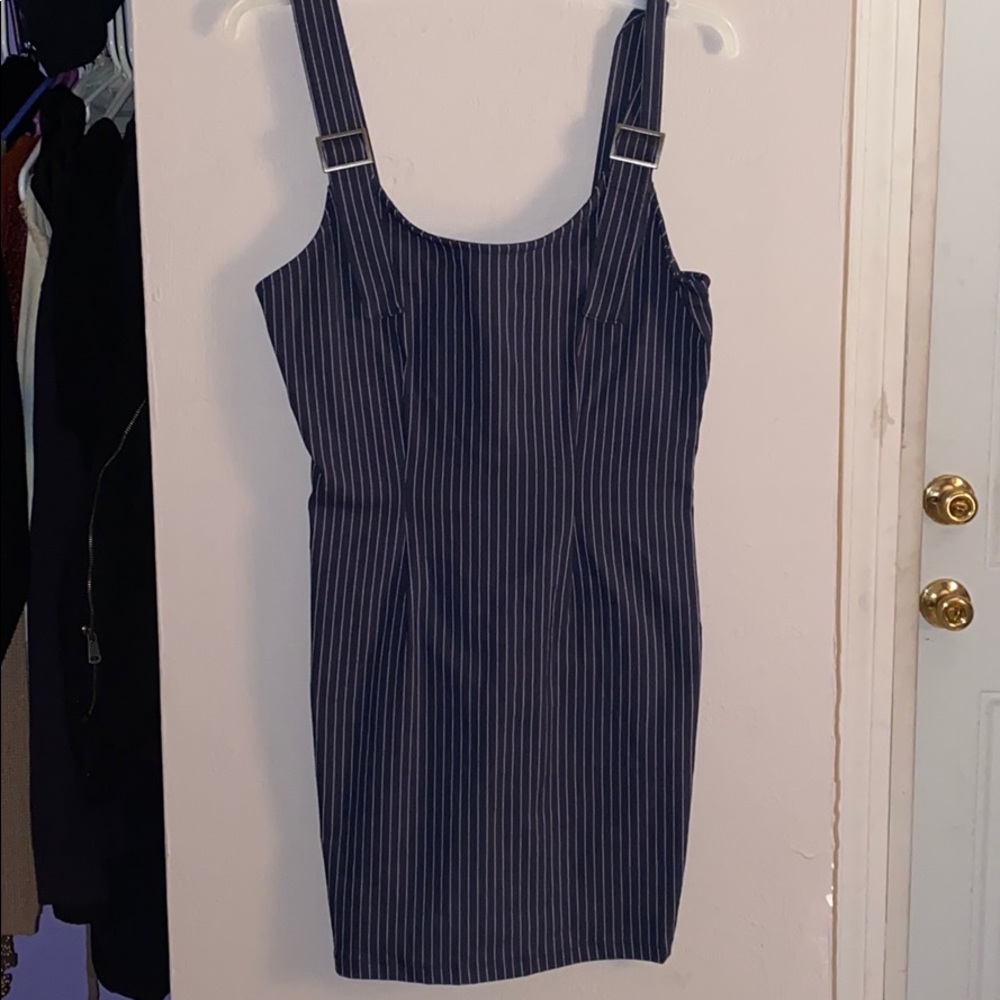 White and blue strips Dress